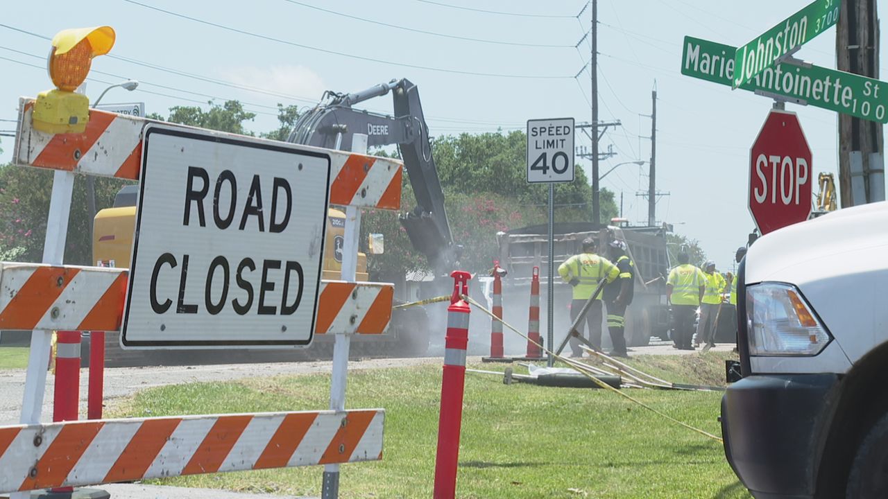 Repairs to buckled concrete on Johnston Street