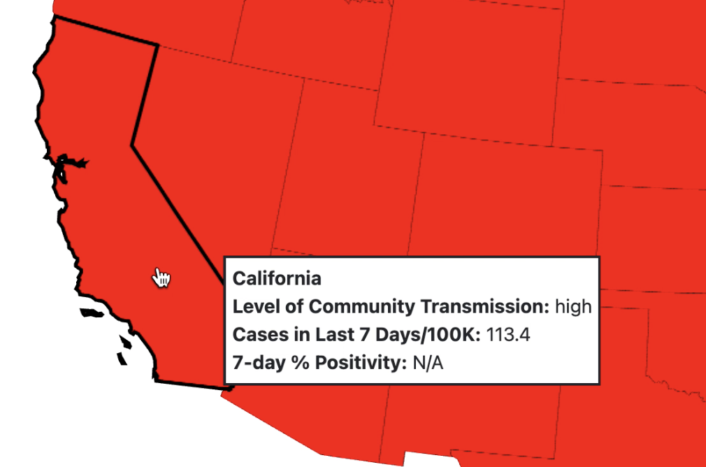 CA COVID-19 TRANSMISSION RATE