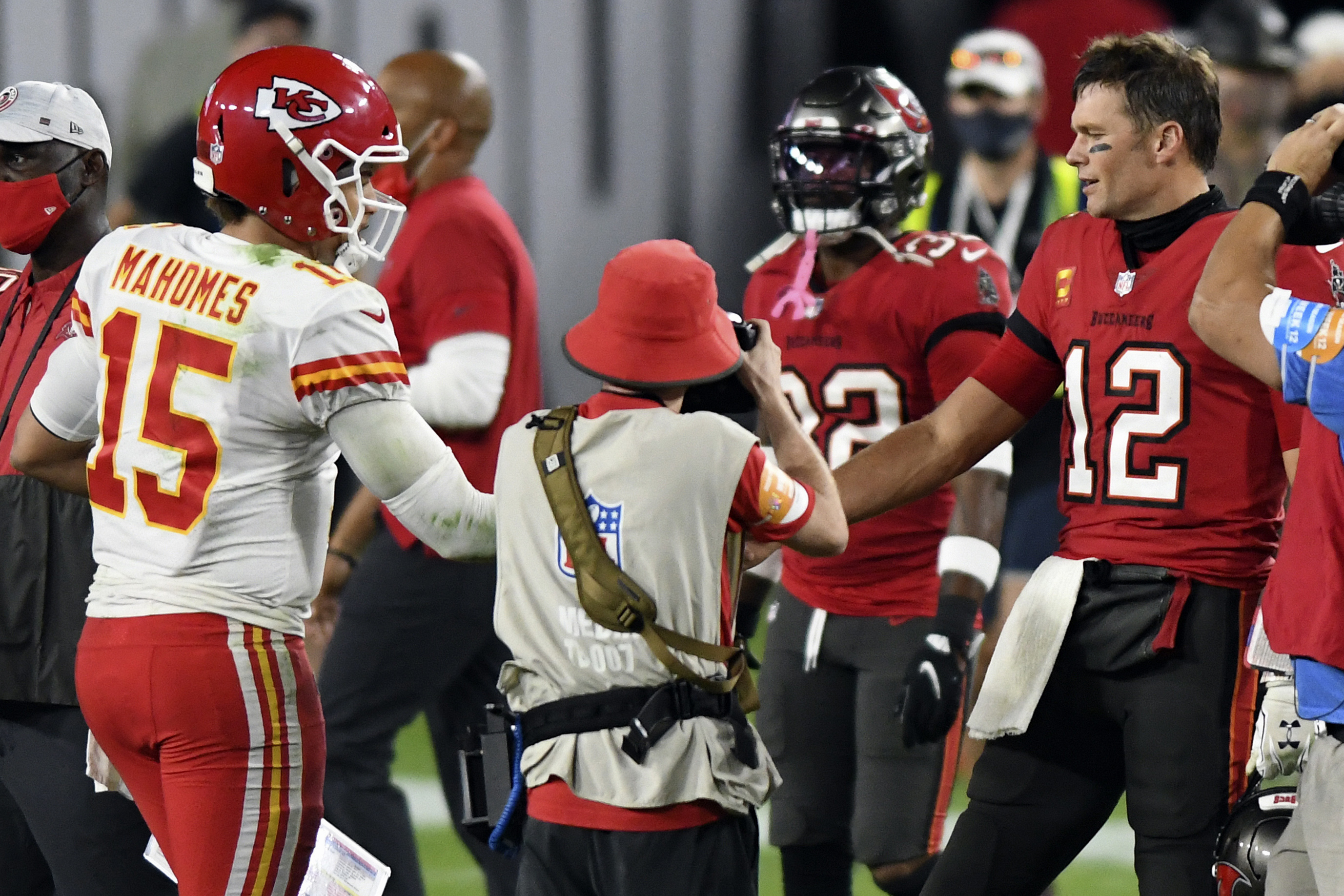 Super Bowl-Mahomes-Brady History Football