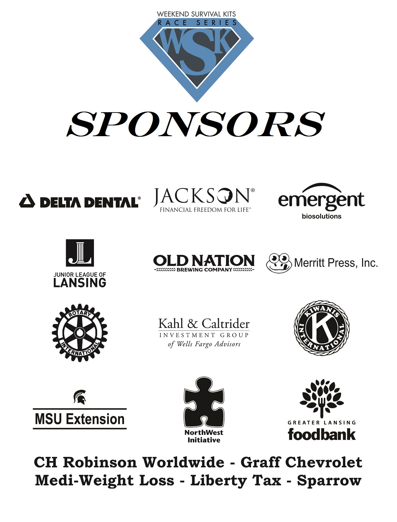 Hunger Heroes Race Series Sponsors