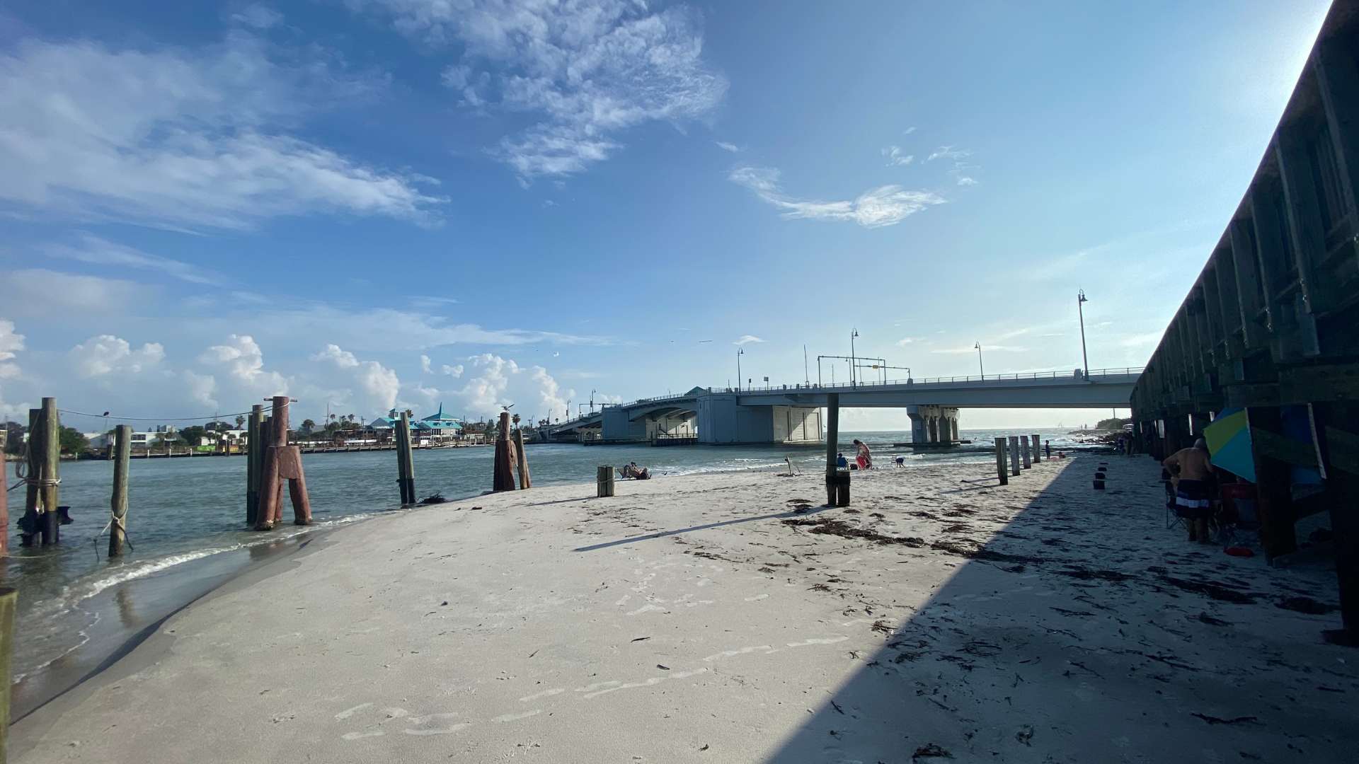 Sand buildup at John's Pass