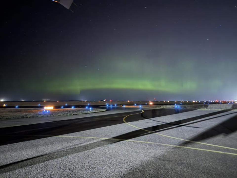 Great Falls Airport northern lights