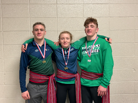 Niko, Kaura and Jerin Coles after state, Billings