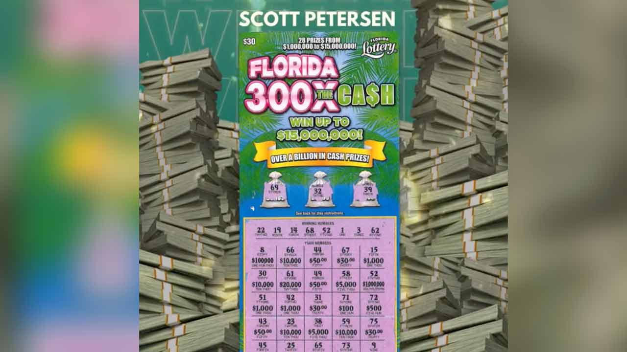 Scott Petersen, $1 million Florida Lottery winner from Jensen Beach