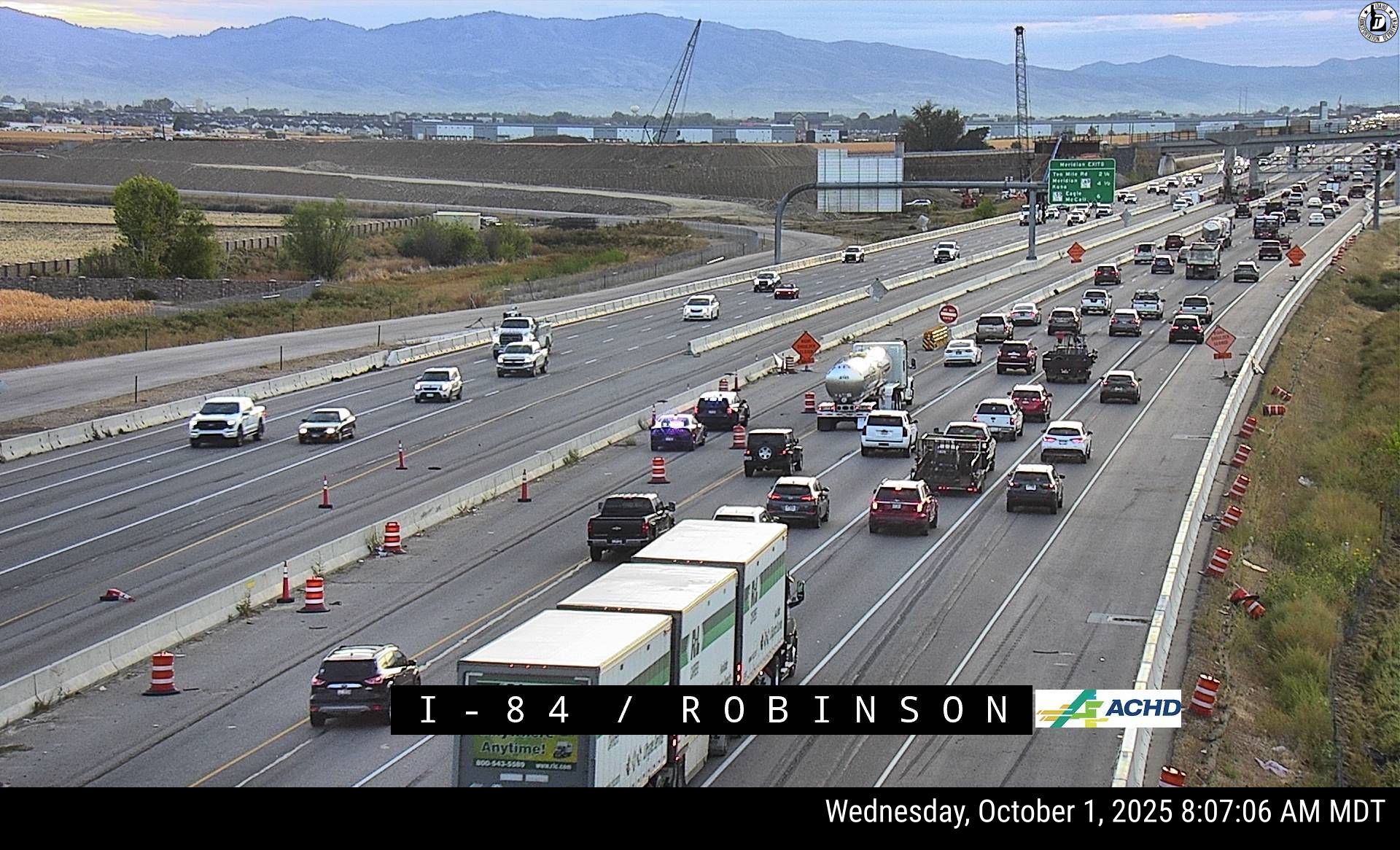 Eastbound I-84 crash at Robinson Rd.