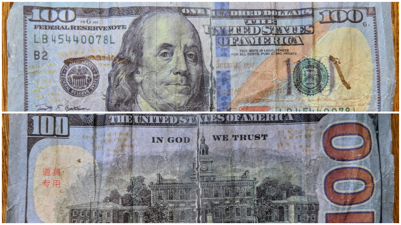 Fake $100 bill