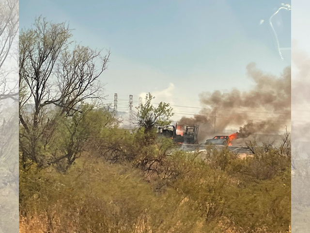 Vehicles caught fire colossal cave exit.jpg