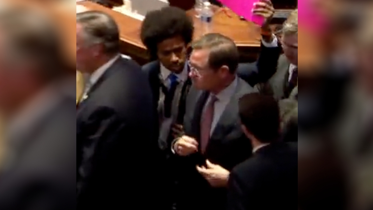 TN Rep. Justin Jones and House Speaker Cameron Sexton in tiff on House floor.