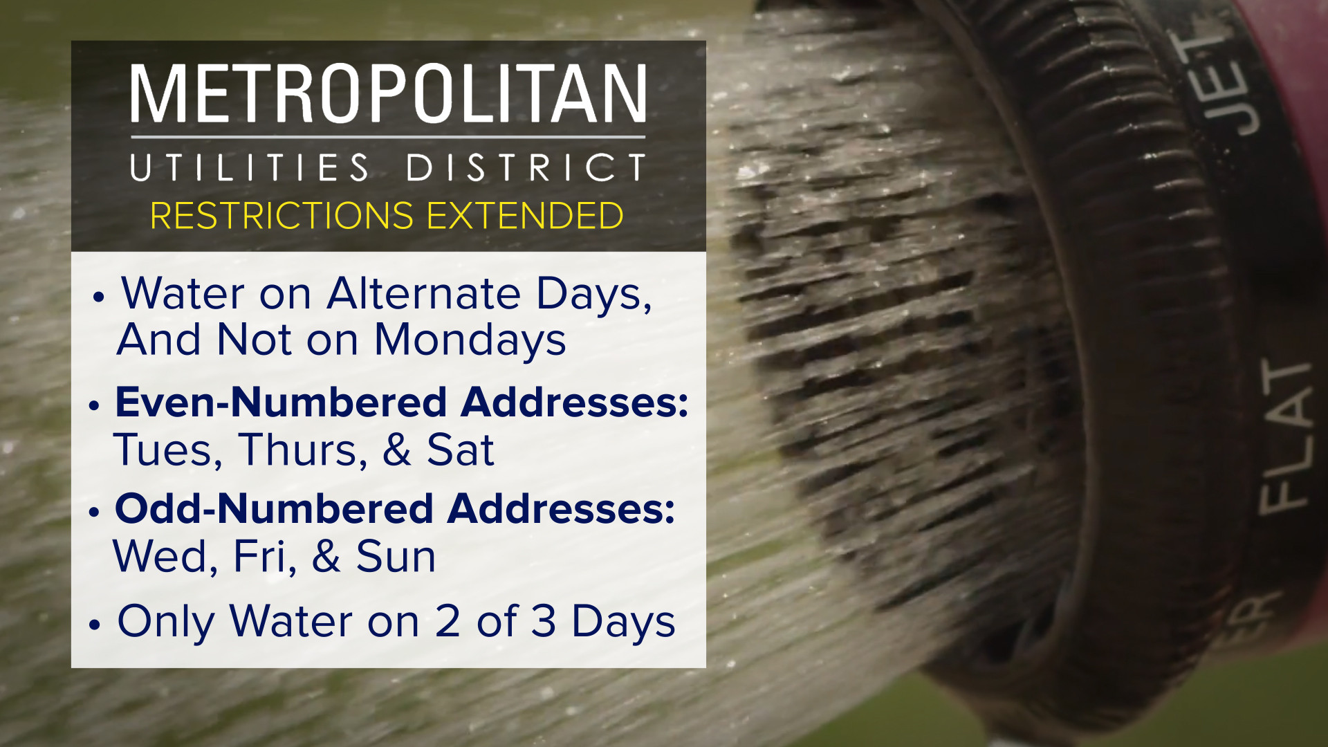 MUD Water Restrictions