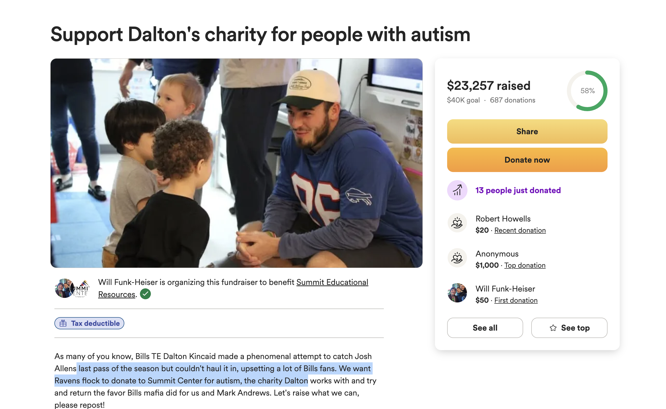 Ravens fan pays it forward 