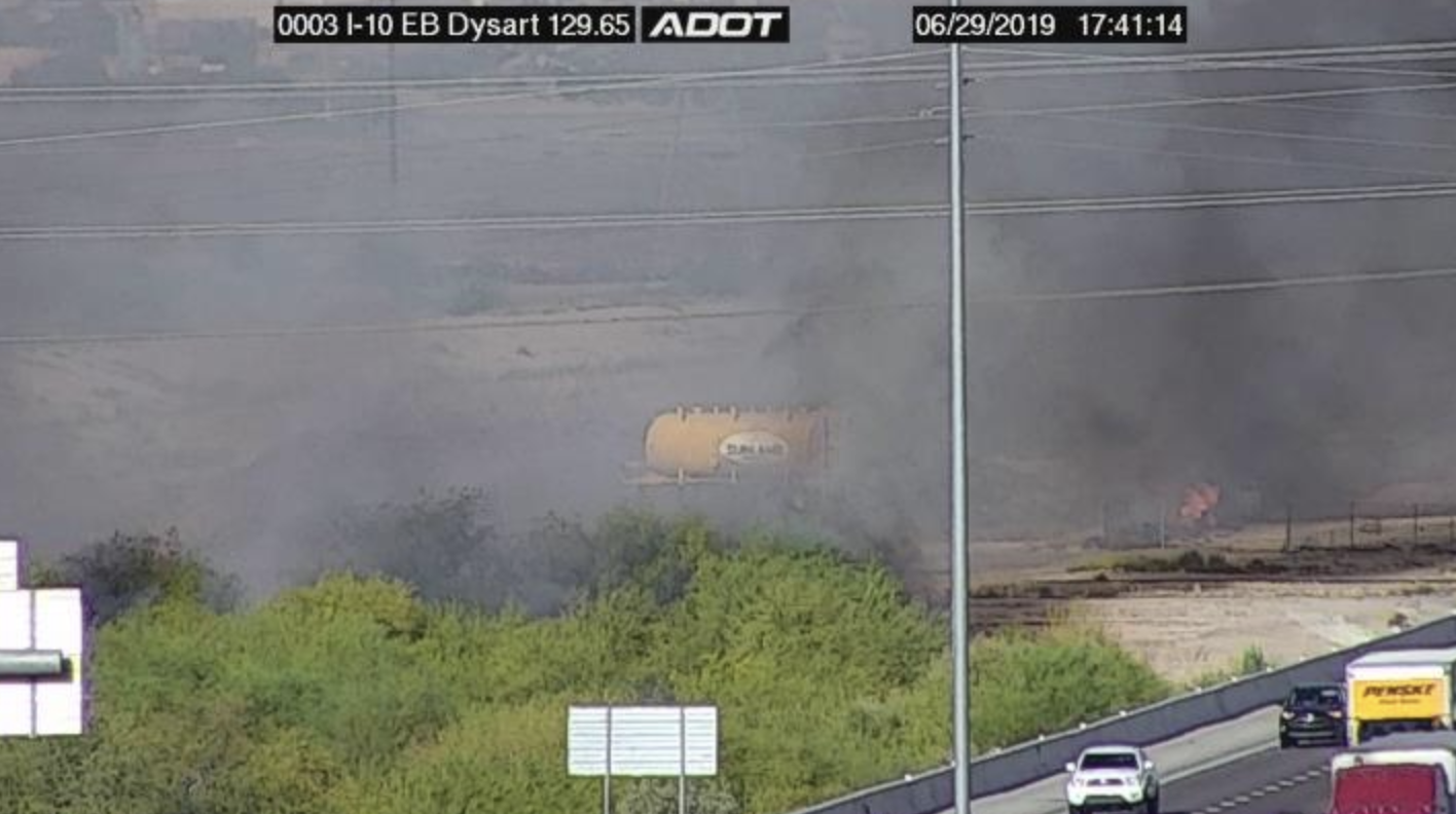 Brush fire I-10 and Dysart in Avondale