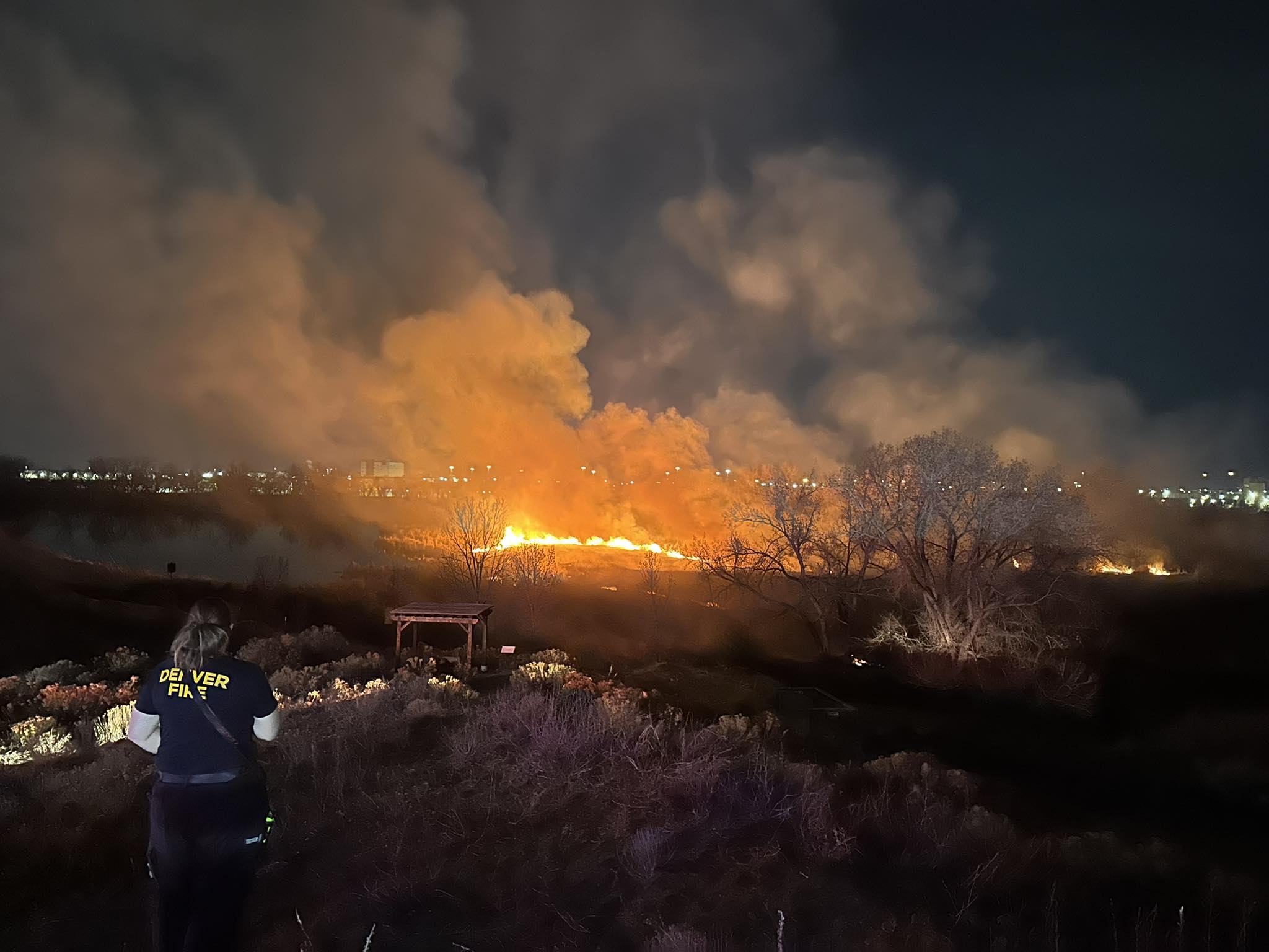 Bluff Lake Nature Center fire March 31 2026