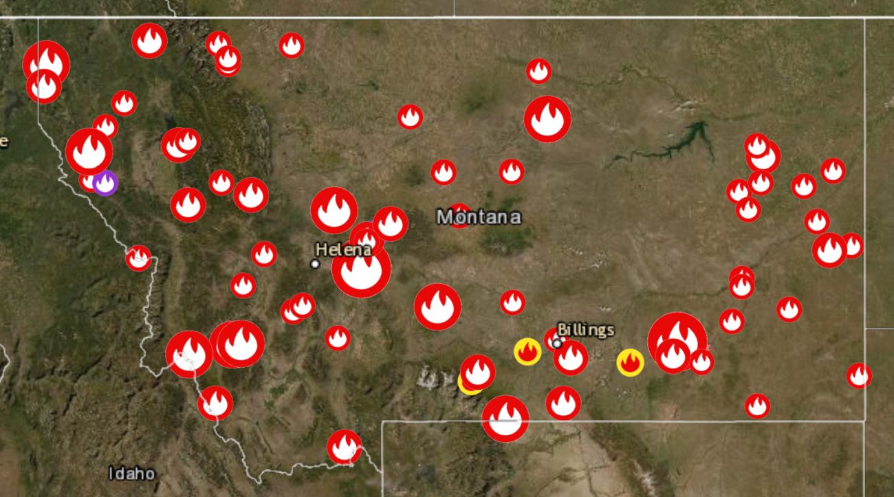 Montana fires map August 17 2021