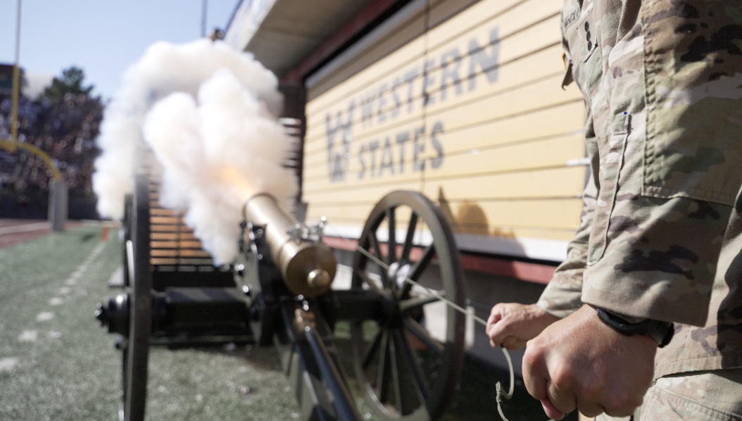 Boom Crew firing off the cannon at Griz home game