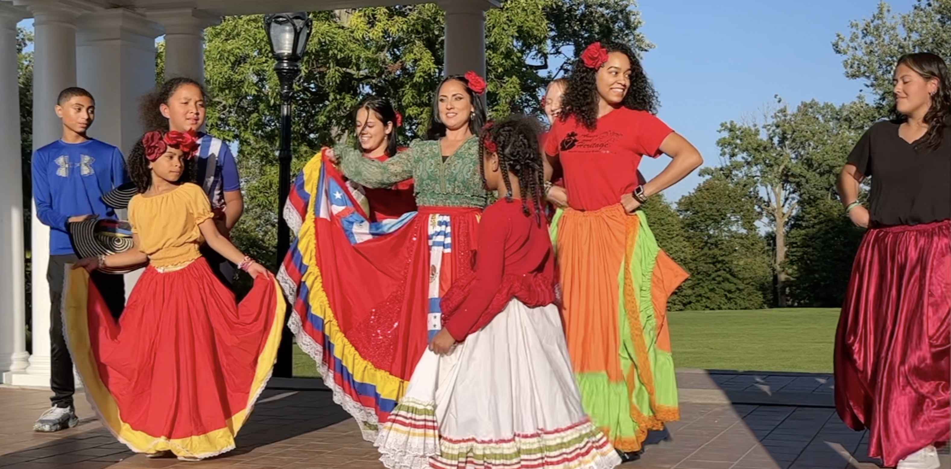 Amor and Heritage dance team members practicing