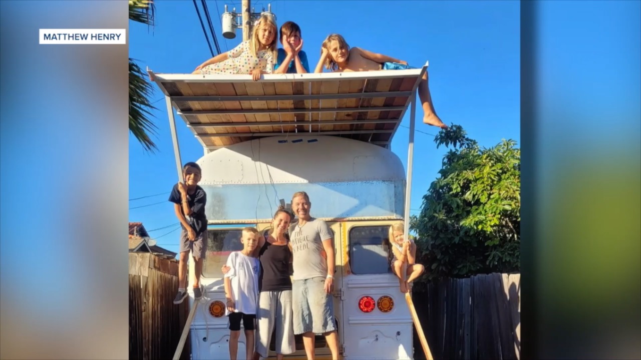 A family of eight traveled across 48 states after the father was diagnosed with cancer.