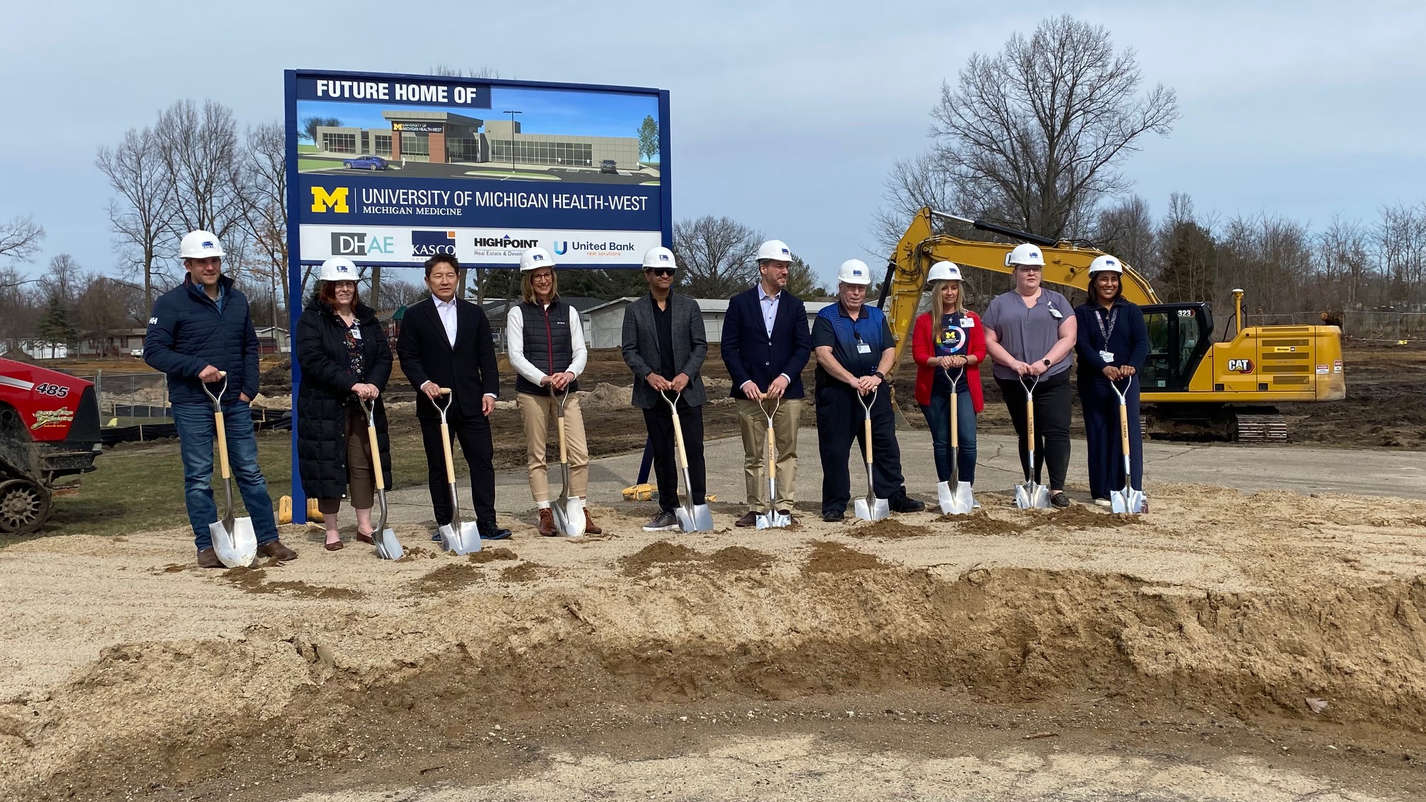 Groundbreaking ceremony for Wayland Health Center by University of Michigan Health-West