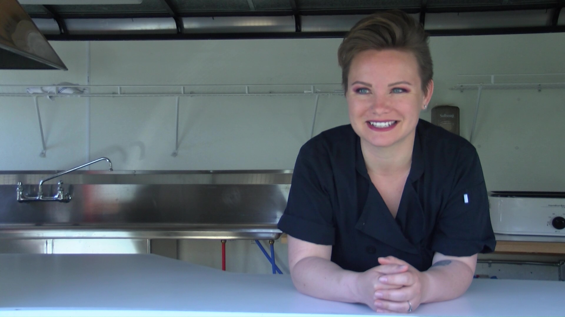 Lyndsay Gutierrez of Great Falls in her "Nourish" food truck 