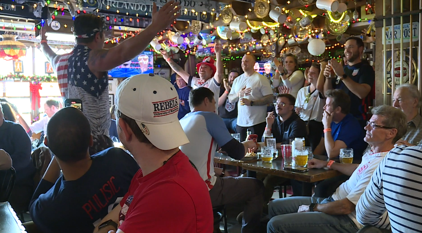 Dozens come together to watch U.S., England play in World Cup: 'It's a great rivalry'