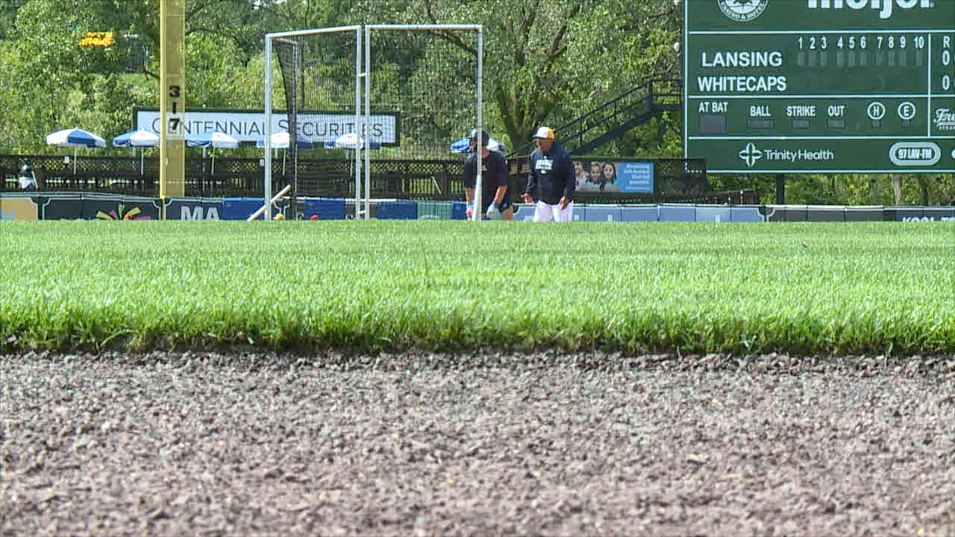Whitecaps batting practice