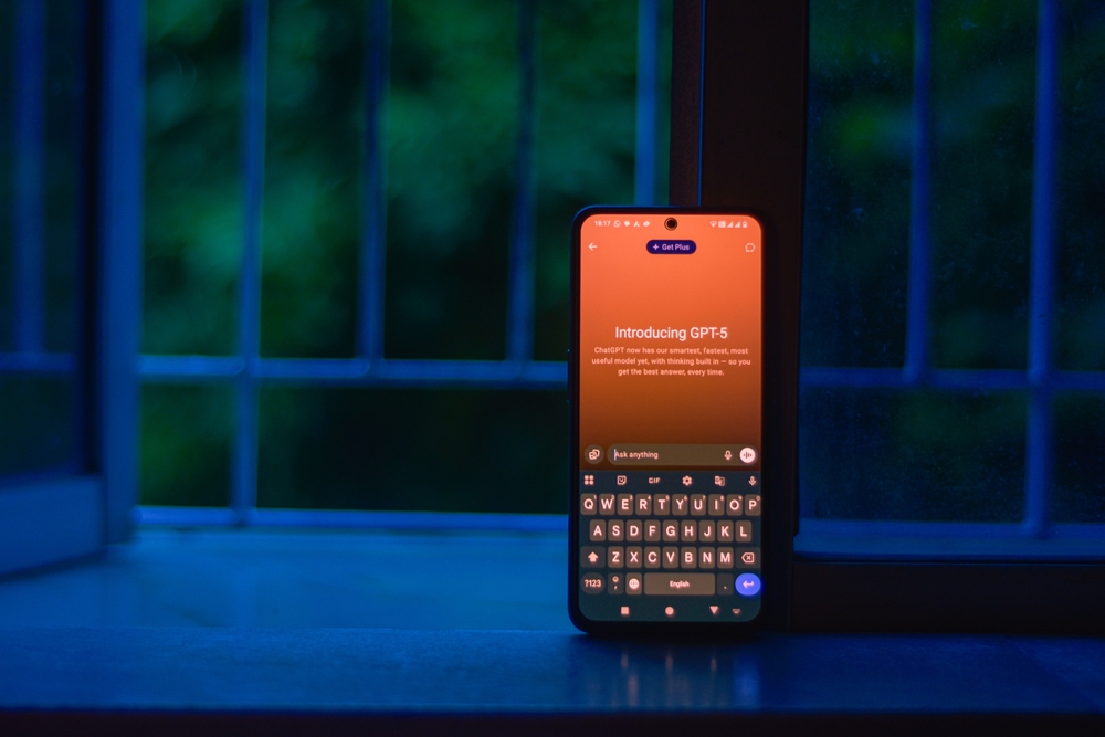 Smartphone,Displaying,Gpt-5,Introduction,Screen,With,Chatgpt,App,,Placed,On