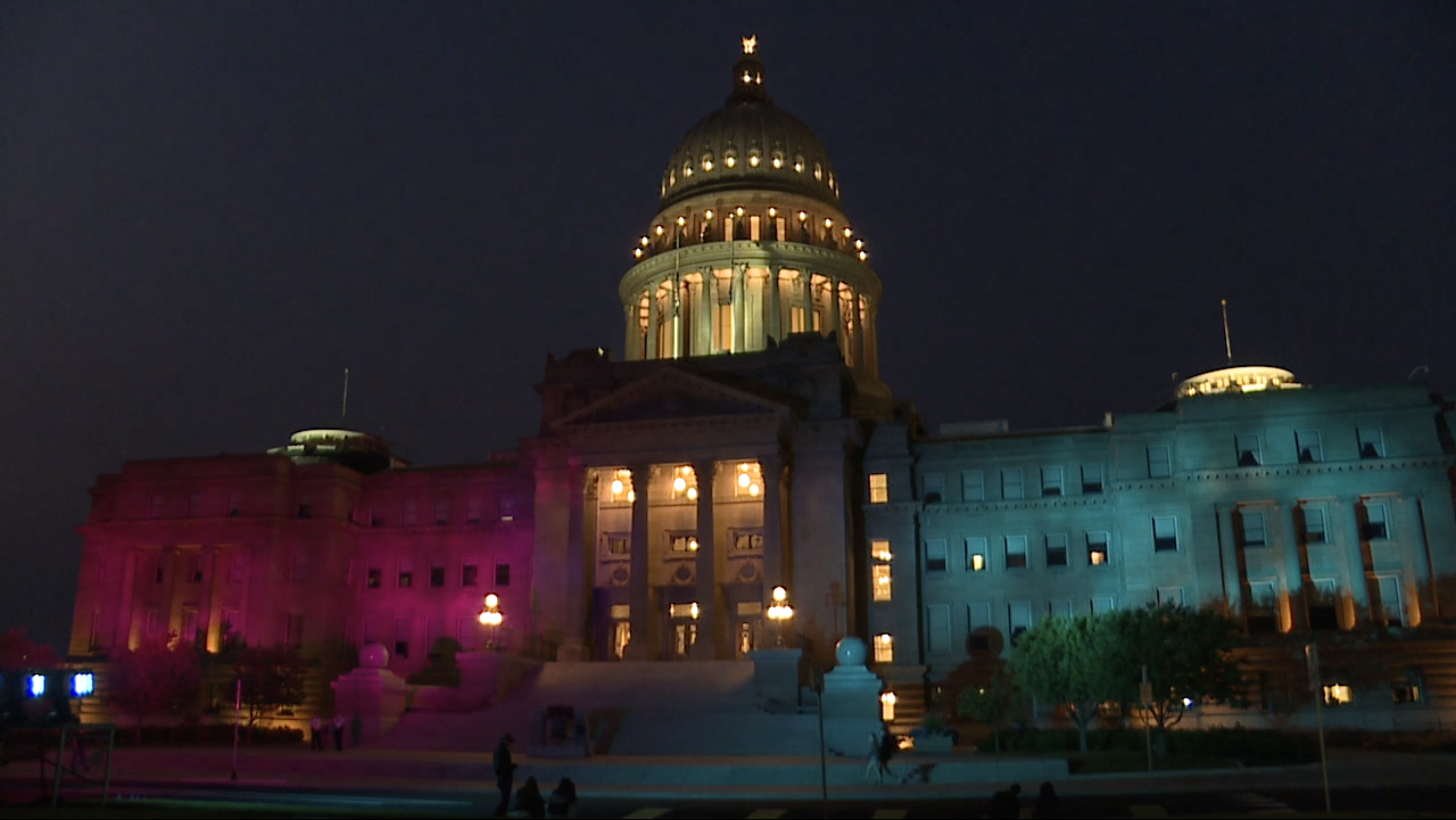 Idaho State Capitol lit up for Pride