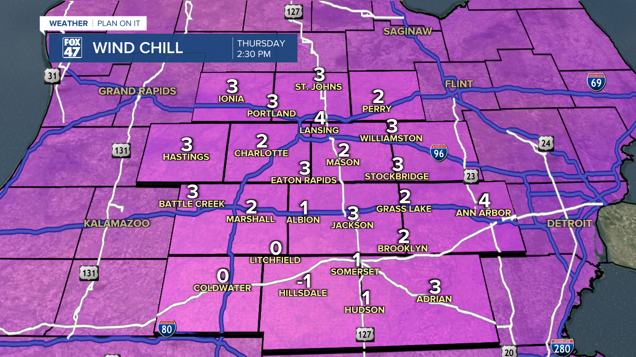 Feels Like Temperatures This Afternoon 12/12/24