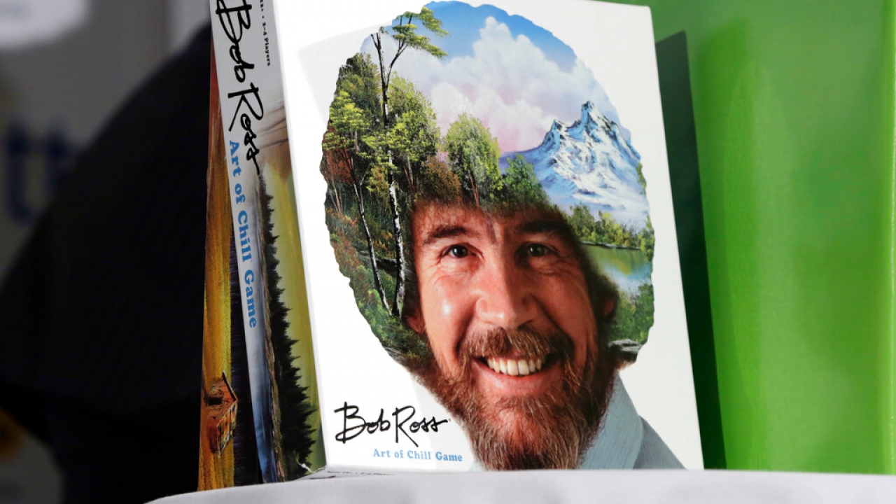 The Bob Ross "Art of the Chill Game," by Big G Creative, is displayed.