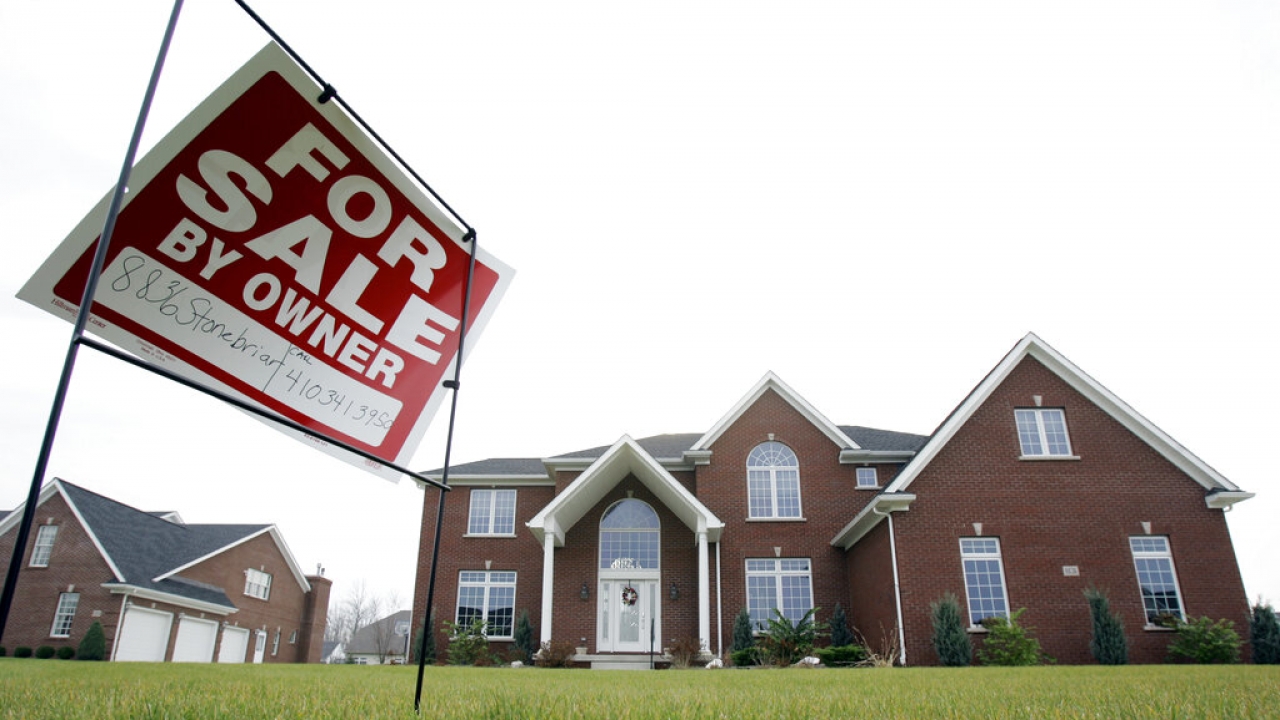 A home is for sale by owner is seen in Clarence, N.Y.