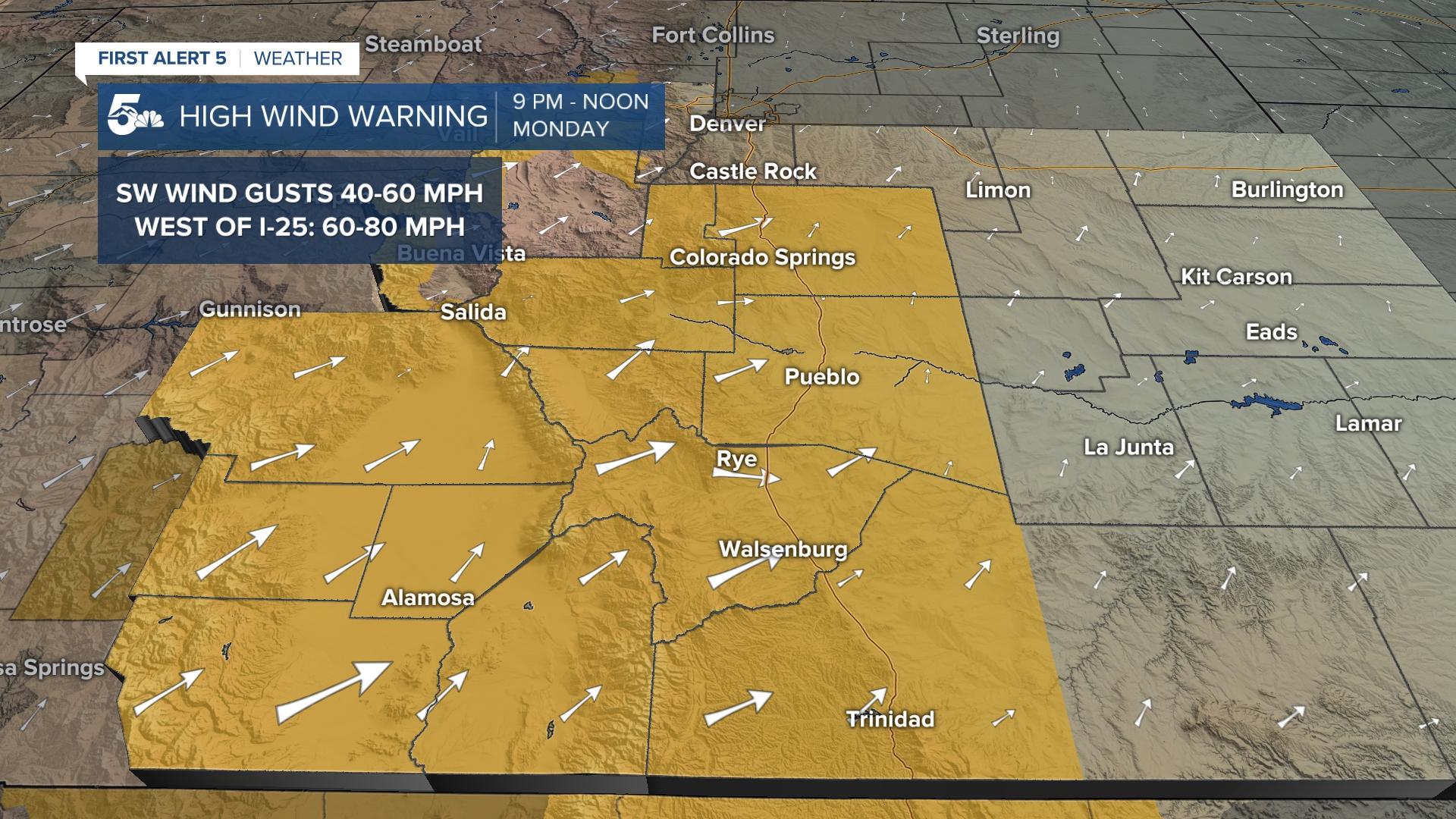 Overnight High Wind Warnings