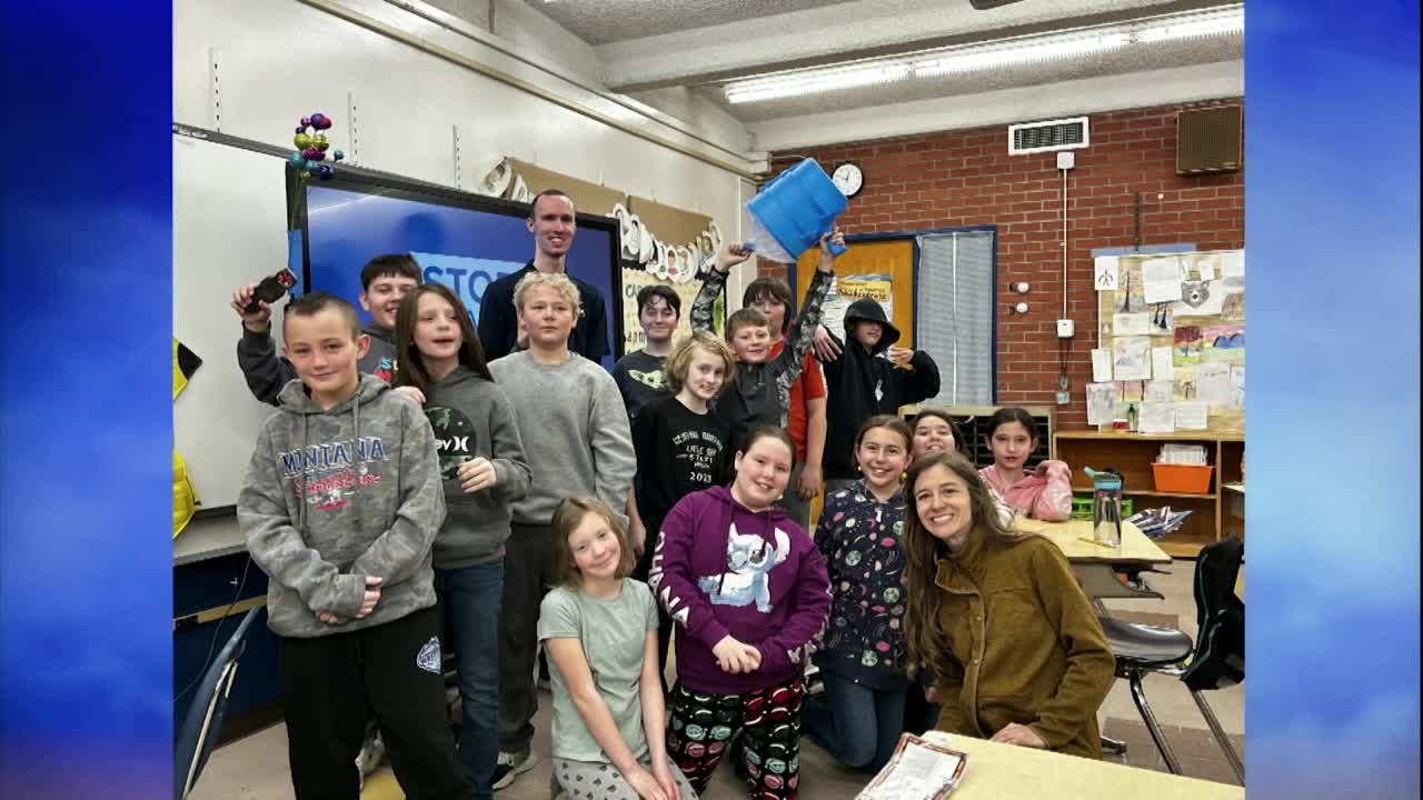 Students get weather lessons from a KRTV meteorologist (March 16, 2023)
