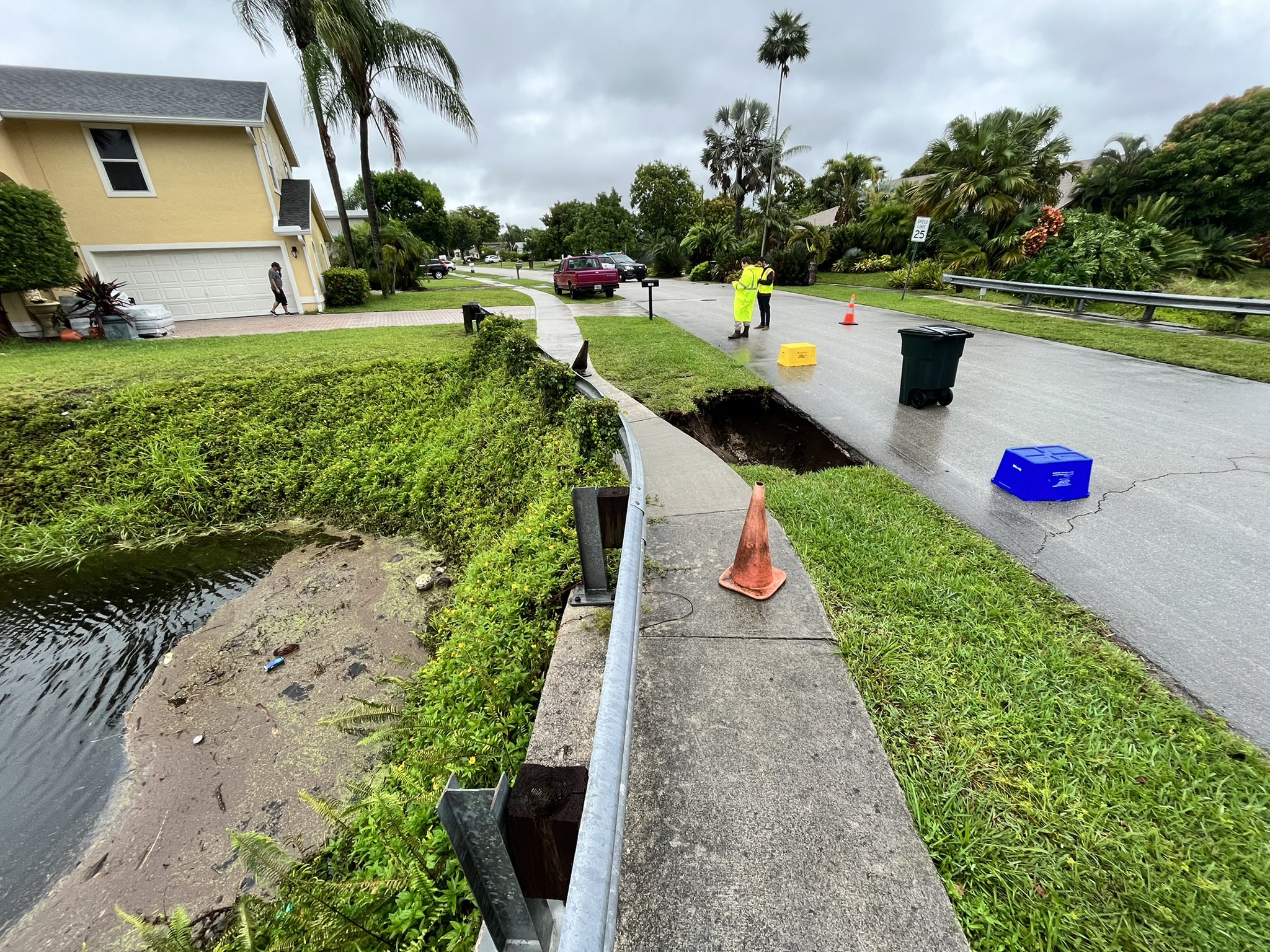 As the storm pushed away in the afternoon, it still packed a punch in the morning, causing significant flooding on some streets in Boca Raton.