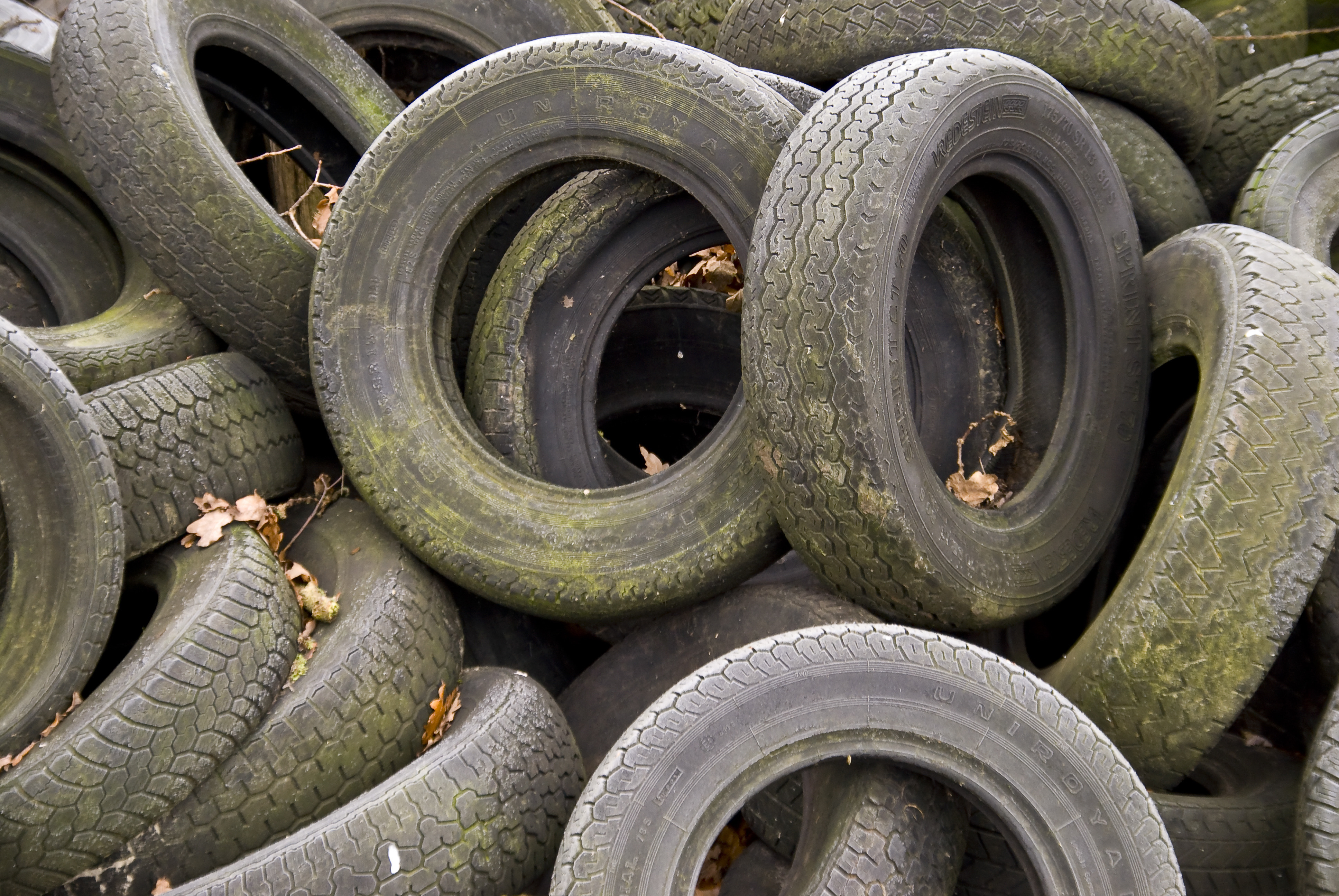 old recycled tires