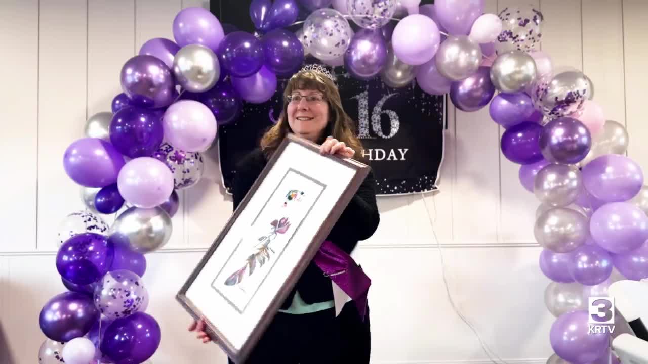 Katie Kotynski has waited 64 years to celebrate her sweet 16.