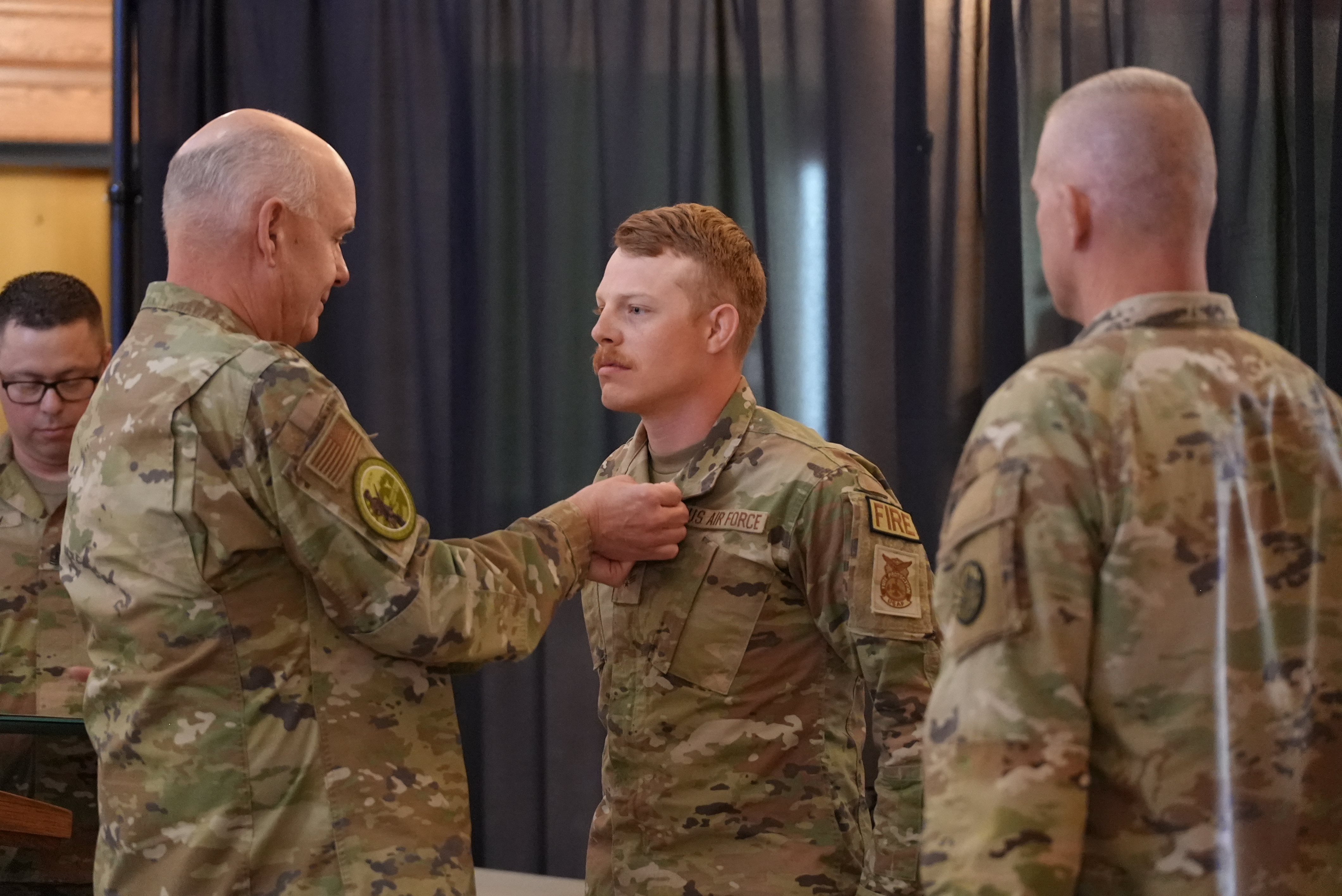 Spring receiving his award 