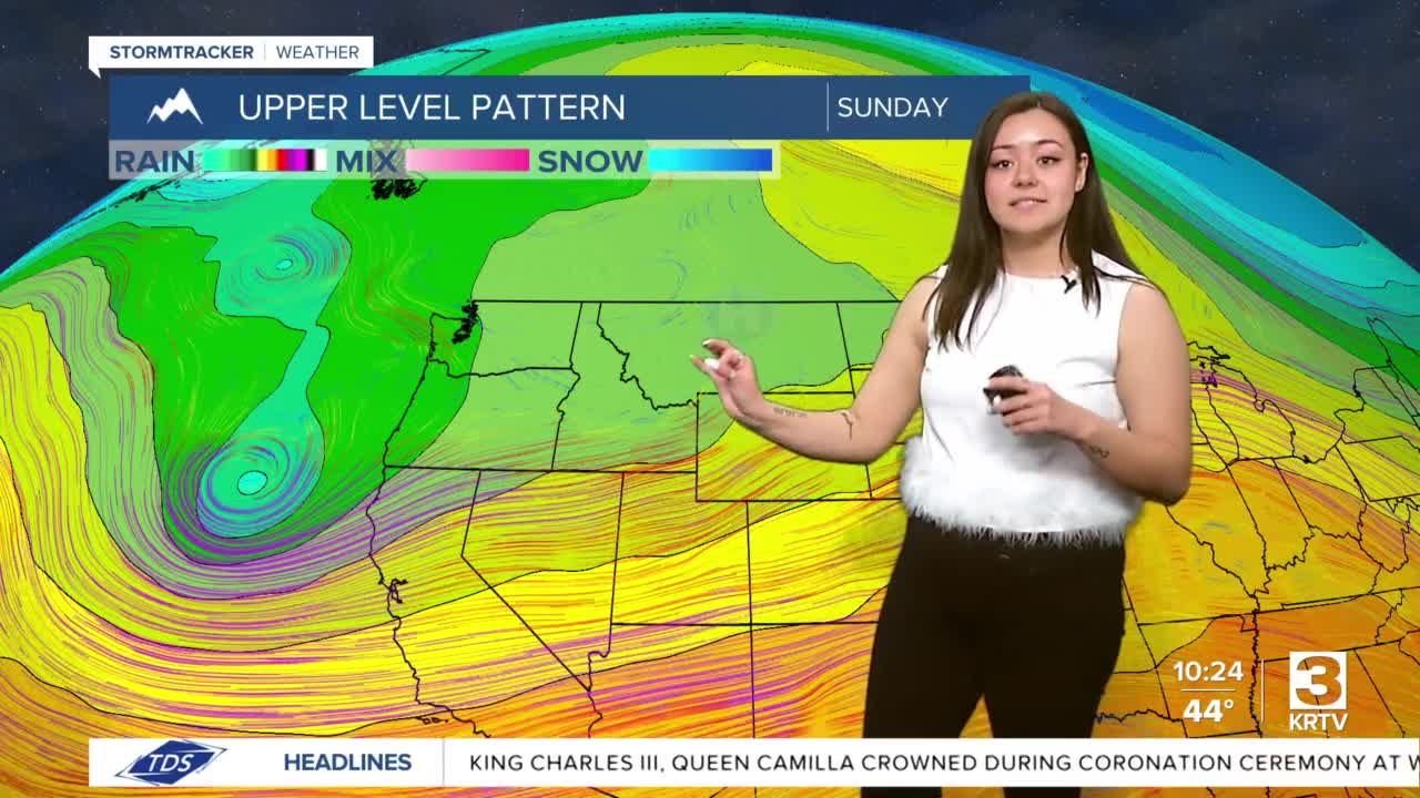 Scattered snow showers and thunderstorms ahead