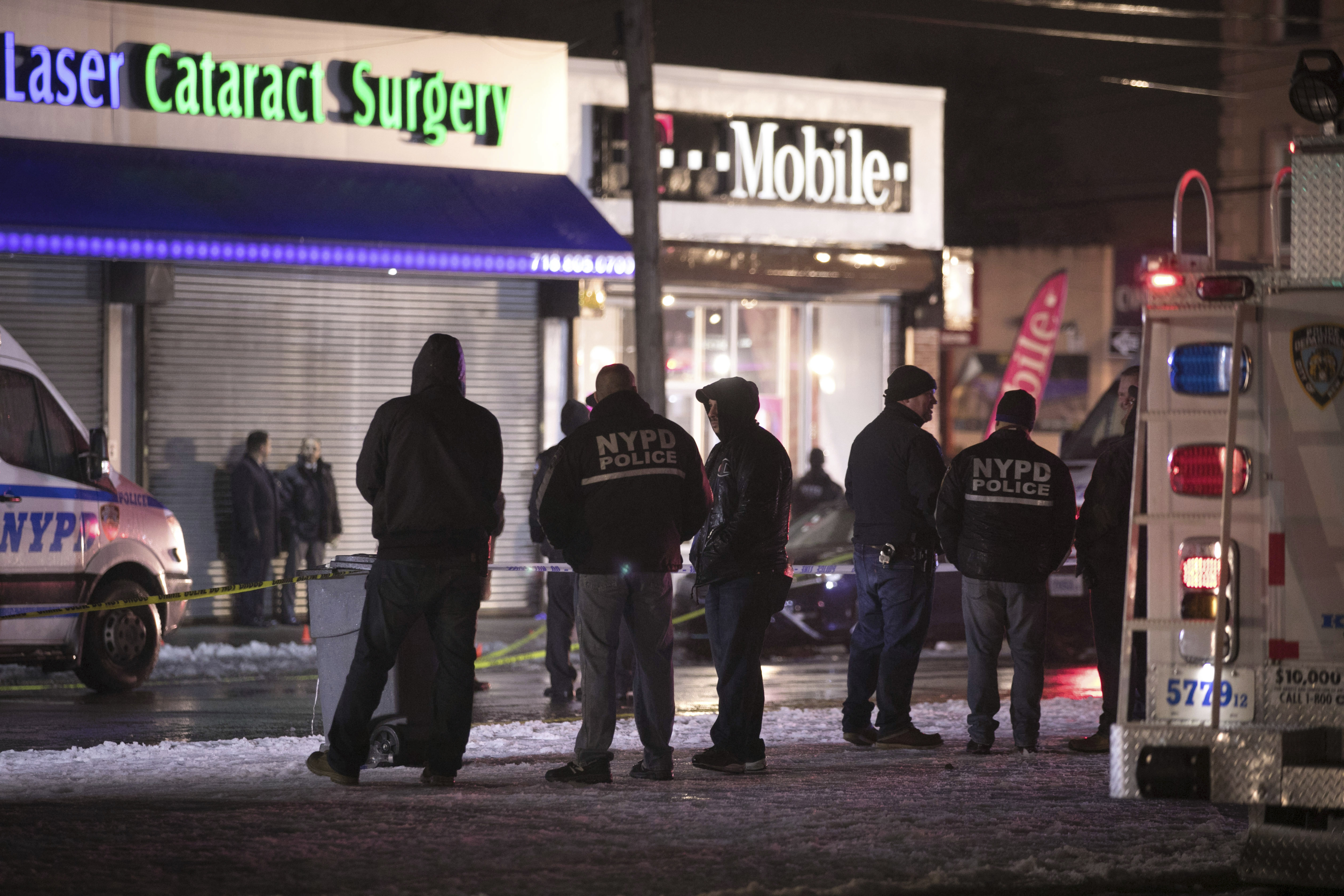 Queens Police Shooting NYPD Detective Killed AP Photo