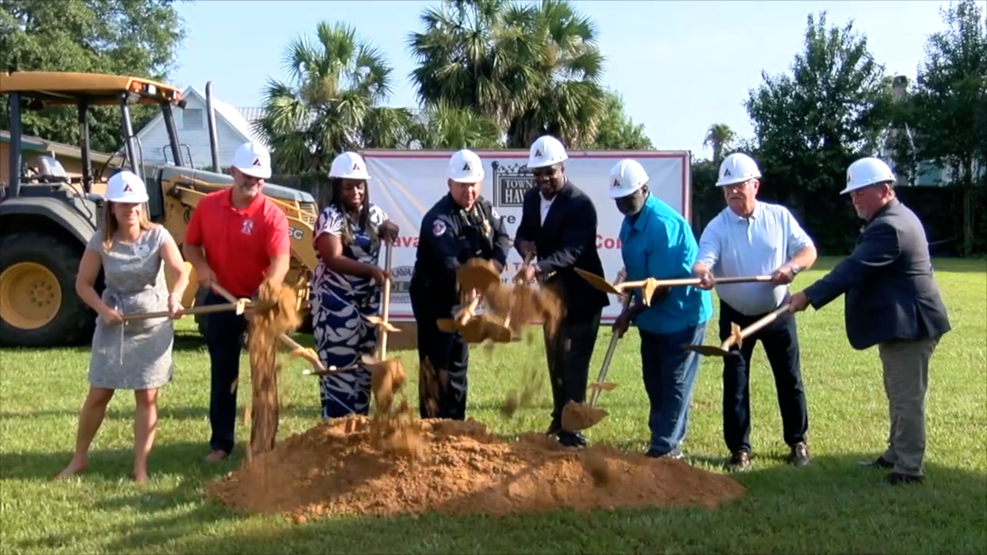 City officials gather to break ground on the project.