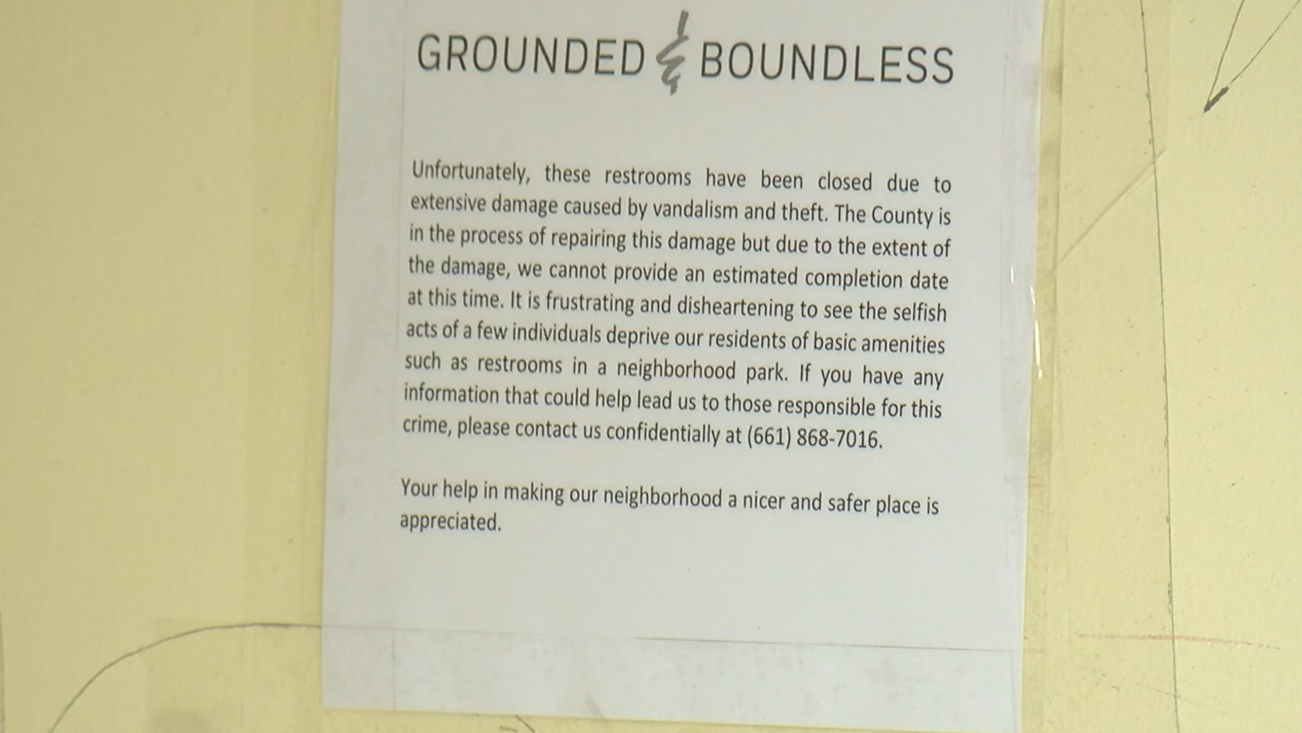 virginia ave park closed sign