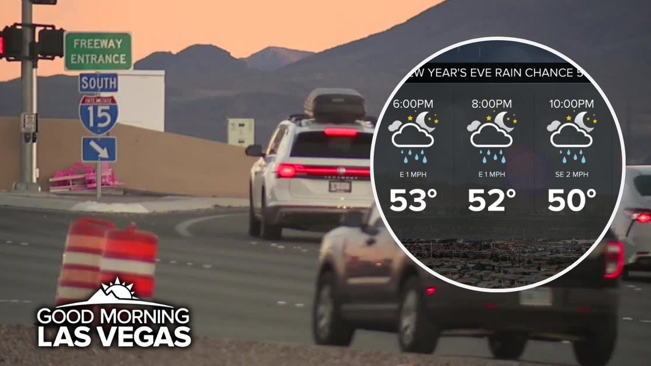 Good Morning, Las Vegas: Travel tips as holiday rush continues, looking at New Year's rain chances
