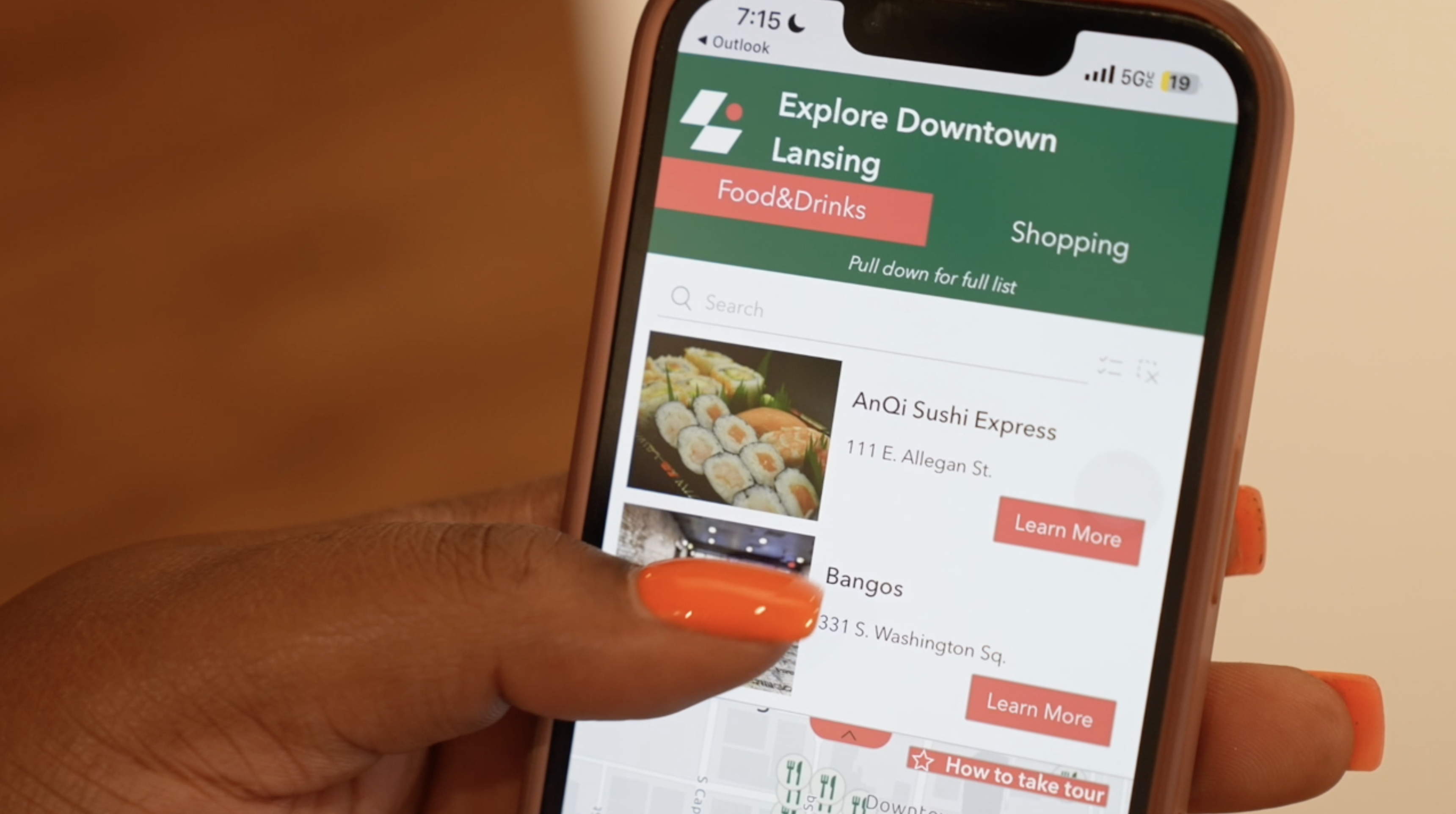 Explore Downtown Lansing app 