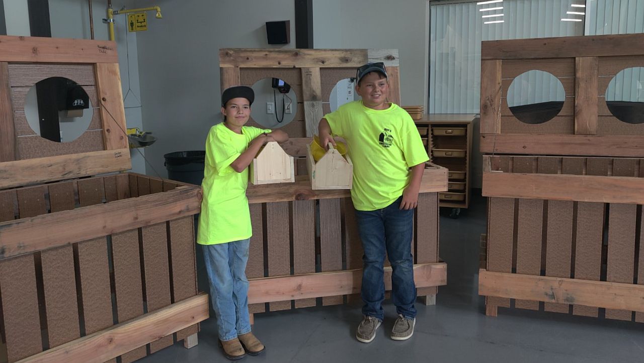GFPS students built trash bins to place along River's Edge Trail