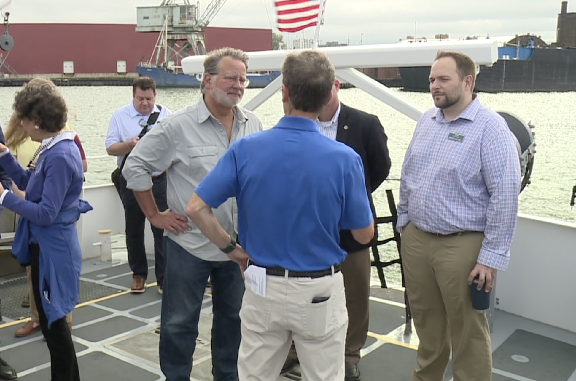 Gary Peters tours Muskegon Lake