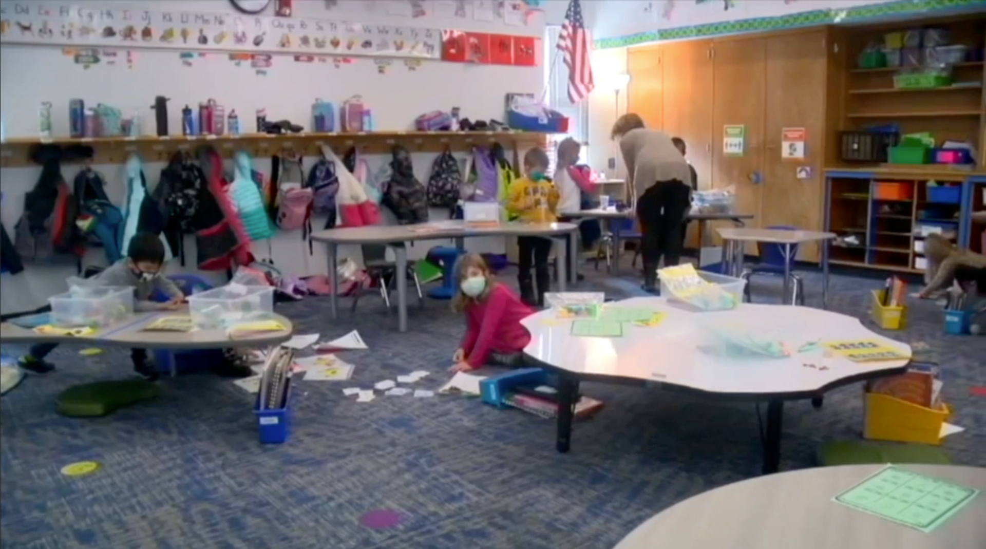 Children returning to school 