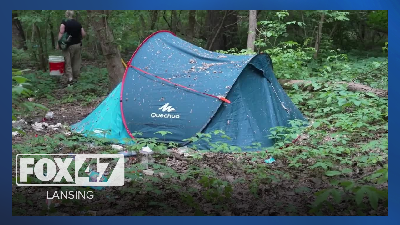 Lansing River Trail encampment thumbnail
