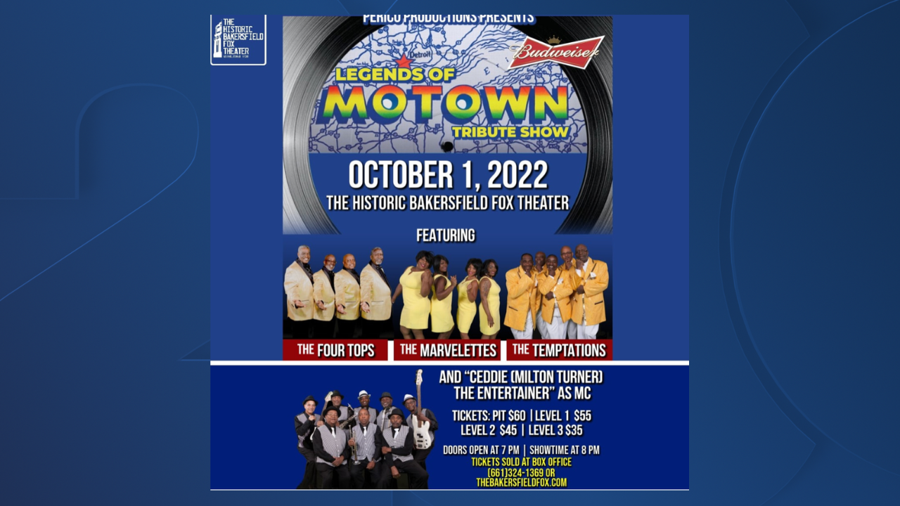 Legends of Motown Tribute Show heading to Bakersfield Fox