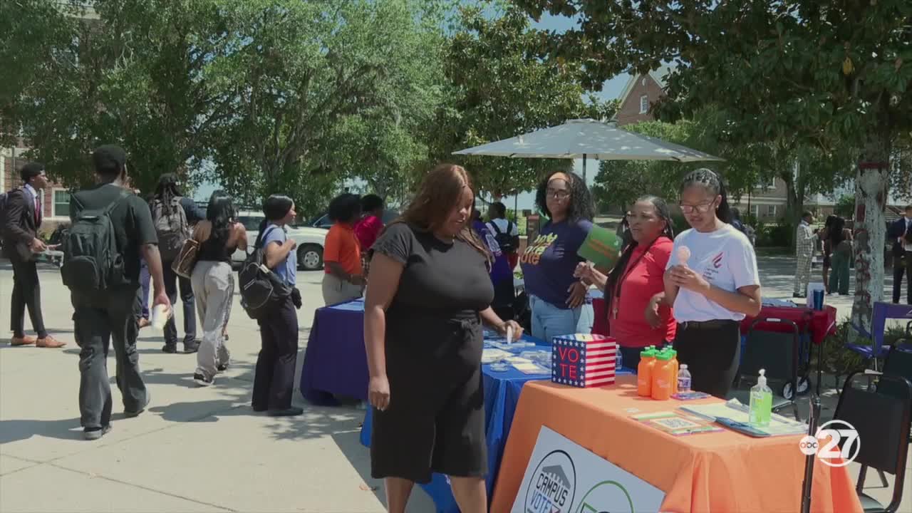 Florida A&M student-led organizations host voter registration tabling event 