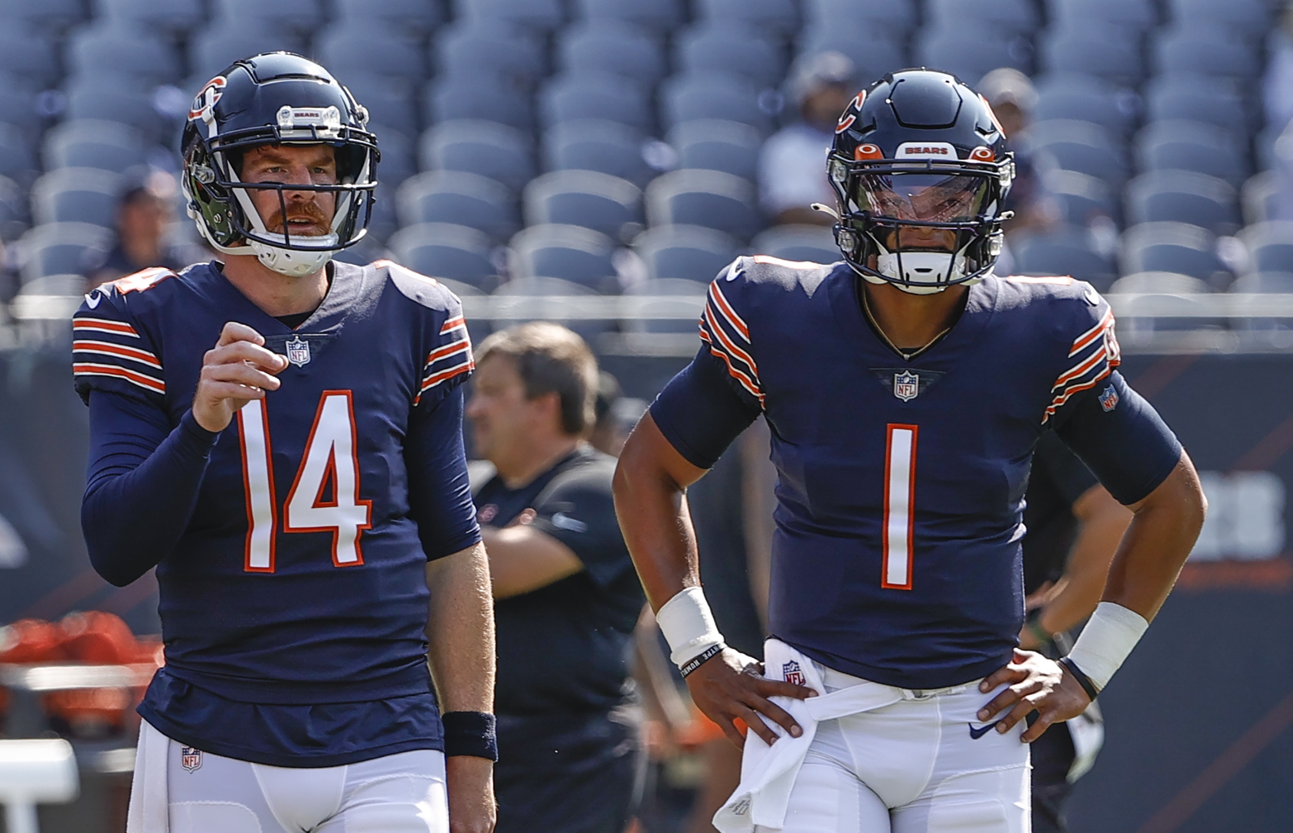 Justin Fields, Andy Dalton Bears Football