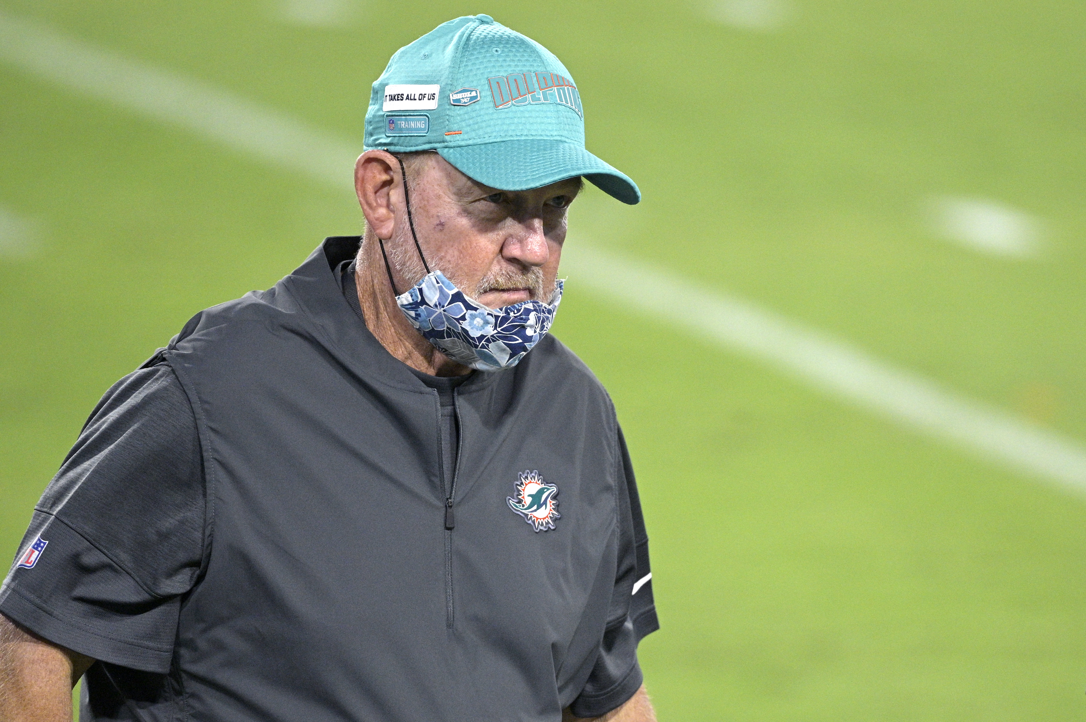 Miami Dolphins offensive coordinator Chan Gailey