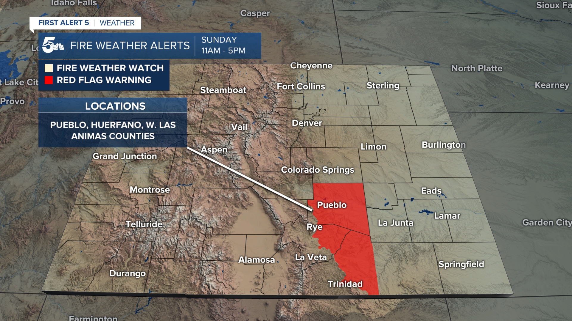 Fire Weather Warnings in effect Sunday, November 5th, 2023